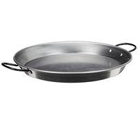 La Valenciana 36 cm Acero Pulido para Cocina de inducción Paella de cerámica con Asas, Negro, aleado, 36.0 cm