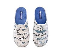 La Valenciana Originales zapatillas de casa para mujer fabricadas en España Trucha - Color - Azul, Talla - 40