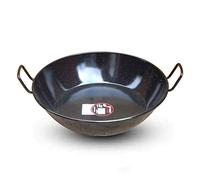 VAELLO La Valenciana - Paella (55 cm, Acero Inoxidable, esmaltado, con 2 Asas), Color Negro