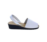 La Valenciana Sandalias para mujer Menorquinas Cuña Blanco - Color - Blanco, Talla - 36