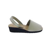La Valenciana Sandalias unisex fabricadas en piel para verano tipo Menorquinas Cuña Beige - Color - Beige, Talla - 36