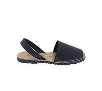 La Valenciana Sandalias unisex fabricadas en piel para verano tipo Menorquinas Negro - Color - Negro, Talla - 37