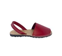 La Valenciana Sandalias unisex fabricadas en piel para verano tipo Menorquinas Rojo - Color - Rojo, Talla - 36