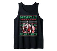 La valentía iluminada por Yule Lights Fighting Christmas Camiseta sin Mangas
