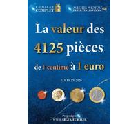 La valeur des 4125 pièces de 1 cent à 1 euro (La valeur des pièces en euro)