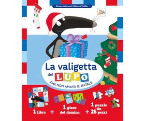 La valigetta del lupo che non amava il Natale. Amico lupo. Con gioco del domino. Con puzzle