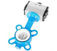 La válvula de mariposa neumática del acero inoxidable 304 DN40/50/65 permite el control eficiente del flujo en cualquier entorno (DN62)