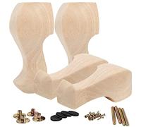 La Vane - Juego de 4 patas de madera para muebles de 15 cm, estilo europeo, talla de madera maciza, repuesto para decoración de sofá, armario, mesa, sofá biplaza