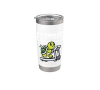 La velocidad no importa Muévete hacia adelante Entrenamiento en cinta de correr de tortuga Vaso térmico de acero inoxidable de doble pared