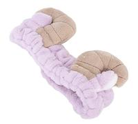 la Venda Facial del Balneario, el Lazo Cosmético del Bowknot de la Venda Elástica para Lavarse la Cara Compone el Balneario(Cinta para el pelo de shofar violeta)