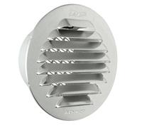 La ventilación gtap80r-y Rejilla Redondo Empotrable, aluminio, 80 mm