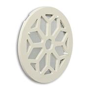 La Ventilazione CERGRSBIX Rejilla de ventilación de cerámica de gres, Color Blanco, ø 200 mm