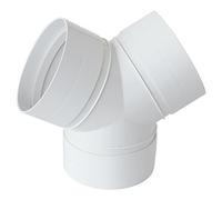 La Ventilazione CRY125B - Conector en Y ABS para ventilación canalizada, blanco, 125 mm