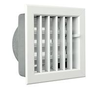 La Ventilazione GCSIB1615120 Rejilla empotrable para chimeneas, aluminio barnizado blanco, 160 x 150 mm