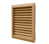 La Ventilazione LGES160QL - Rejilla de ventilación cuadrada de madera de roble lacada, empotrable, 172 x 172 mm