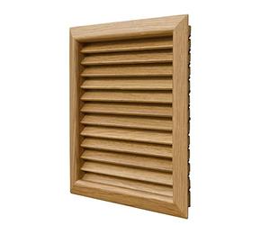 La Ventilazione LGES160QL - Rejilla de ventilación cuadrada de madera de roble lacada, empotrable, 172 x 172 mm