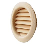 La Ventilazione LGRS100P Rejilla de madera redonda para empotrar, pino rojo, diámetro 100 mm