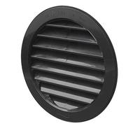 La Ventilazione T12RN - Rejilla de ventilación redonda de plástico para empotrar, color negro, diámetro 150 mm