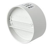 La Ventilazione VLG100B - Válvula de mariposa de no retorno de aire de ABS con junta compensativa, para tubos de diámetro 100-110 mm, blanco