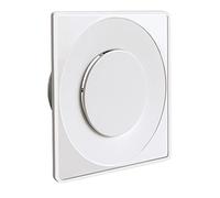 La Ventilazione VLQE100B - Válvula cuadrada de extracción y recuperación de aire ajustable, empotrable con entrada de 100 mm de diámetro, color blanco.