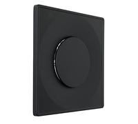 La Ventilazione VLQE100N - Válvula cuadrada de extracción y recuperación de aire ajustable, empotrable con entrada de 100 mm de diámetro, color negro.
