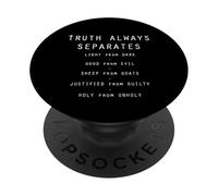 La verdad siempre separa la luz de la oscuridad Hebreos 4:12 PopSockets PopGrip Adhesivo