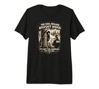La verdadera razón por la Que se esconde Bigfoot | Fraude Fiscal Divertido de Sasquatch Camiseta Premium