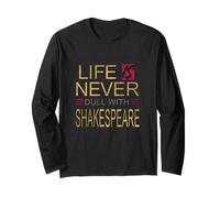 La vida angustiada nunca aburrida Shakespeare Humorístico Lema Meme Manga Larga