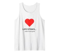 La vida apesta sentirse bien diseño positivo buenos tiempos tiempos divertidos Camiseta sin Mangas