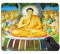 La vida cita los cojines de ratón modificados para requisitos particulares.Buddha donde hay humo sin fuego cojín de ratón de la oficina