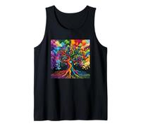 La vida colorida es realmente buena, raíces de arte de árbol únicas vintage Camiseta sin Mangas
