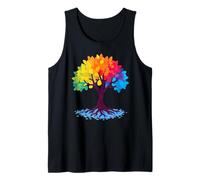La vida colorida es realmente buena, raíces de arte de árbol únicas vintage Camiseta sin Mangas
