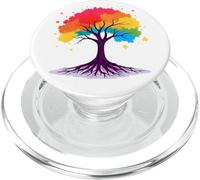 La vida colorida es realmente buena, raíces de arte de árbol únicas vintage PopSockets PopGrip para MagSafe