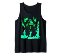La Vida Comienza a 20 Nudos Siluetas Aqua Verde Camiseta sin Mangas
