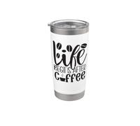 La vida comienza después del amante de la cafeína del café Vaso térmico de acero inoxidable de doble pared