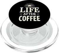 La Vida Comienza después del café Cafeína Humor PopSockets PopGrip para MagSafe