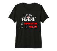 La Vida como Florista Diseñador Floral ama la jardinería Floristería Camiseta Premium
