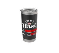La vida como florista Diseñador floral ama la jardinería Floristería Vaso térmico de acero inoxidable de doble pared