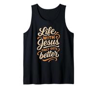 La Vida con Jesús Solo Mejora - Vintage Christian Camiseta sin Mangas