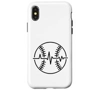 La Vida de los fanáticos de Heartbeat Baseball Line Pulse Player Carcasa para iPhone X/XS