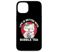 La vida de los gatos kawaii es mejor con Bubble Tea Kawaii Aesthetic Carcasa para iPhone 13