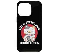 La vida de los gatos kawaii es mejor con Bubble Tea Kawaii Aesthetic Carcasa para iPhone 13 Pro