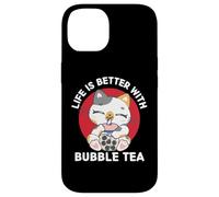 La vida de los gatos kawaii es mejor con Bubble Tea Kawaii Aesthetic Carcasa para iPhone 14