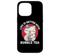 La vida de los gatos kawaii es mejor con Bubble Tea Kawaii Aesthetic Carcasa para iPhone 14 Pro Max