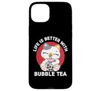 La vida de los gatos kawaii es mejor con Bubble Tea Kawaii Aesthetic Carcasa para iPhone 15 Plus