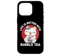 La vida de los gatos kawaii es mejor con Bubble Tea Kawaii Aesthetic Carcasa para iPhone 16 Pro