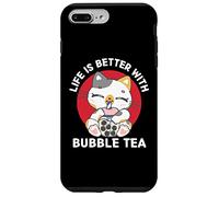 La vida de los gatos kawaii es mejor con Bubble Tea Kawaii Aesthetic Carcasa para iPhone 7 Plus/8 Plus