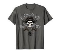 La vida de un pirata para mí Cráneo y espadas cruzadas Color Pirata Camiseta