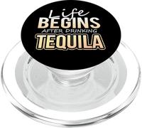La Vida del Bebedor de Tequila Comienza después de Beber Tequila PopSockets PopGrip para MagSafe
