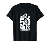 La Vida Divertida Comienza a 50 Millas Corriendo Diciendo Camiseta